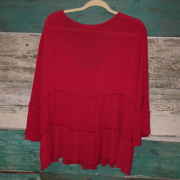 3x Lily Lane red blouse - Picture 2 of 3